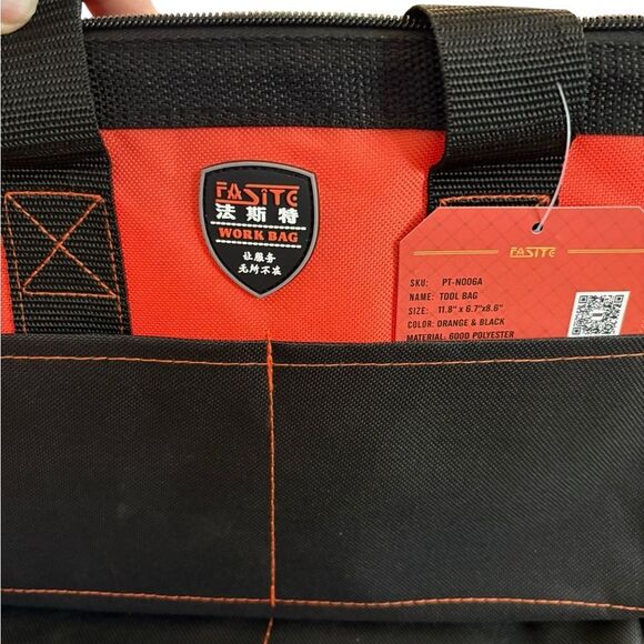 Orange and Black 12” Tool or Duffel Bag - Picture 2 of 6